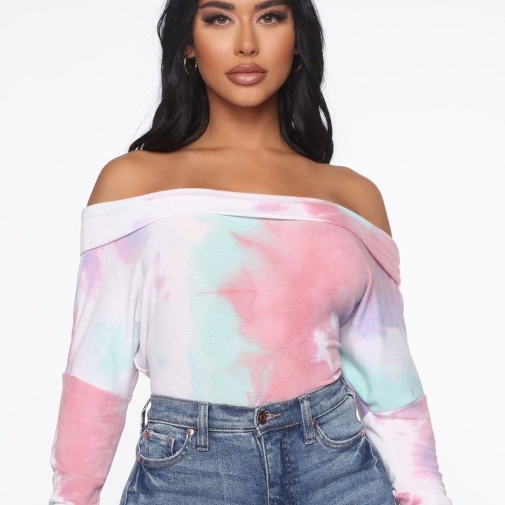 Fashion Nova Talking Body Tie Dye Body Suit trendy